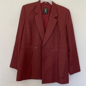 Vintage 90s Long Blazer Hart Schaffner & Marx Wool Blend Fully Lined Women 10